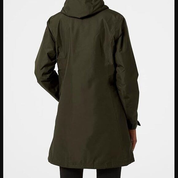 Helly Hansen Long Belfast Waterproof Hooded Jacket - Women's Sz XS - Picture 11 of 13
